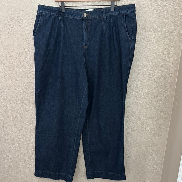 Lane Bryant Plus Size Women Medium Wash Mid Rise Wide Leg Jeans - Size 20 Cotton - Picture 1 of 10